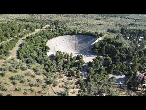 Ancient Theater Of Epidavros Drone Footage 1