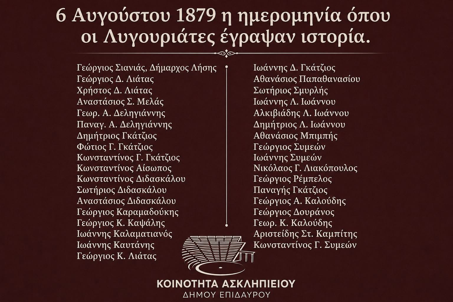 6 augustou 1879 lygouriates