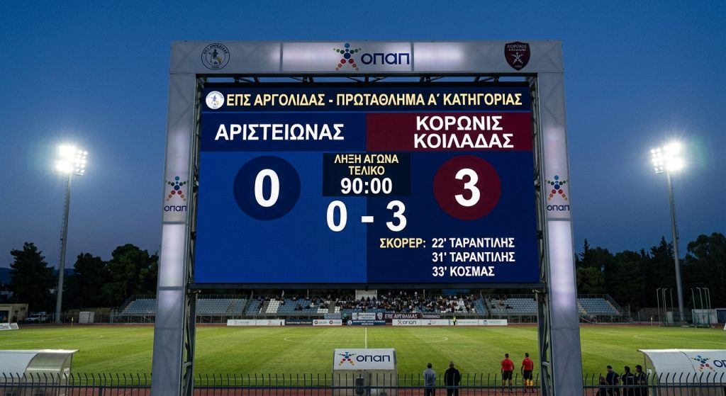 aristeionas koronis koiladas 0-3
