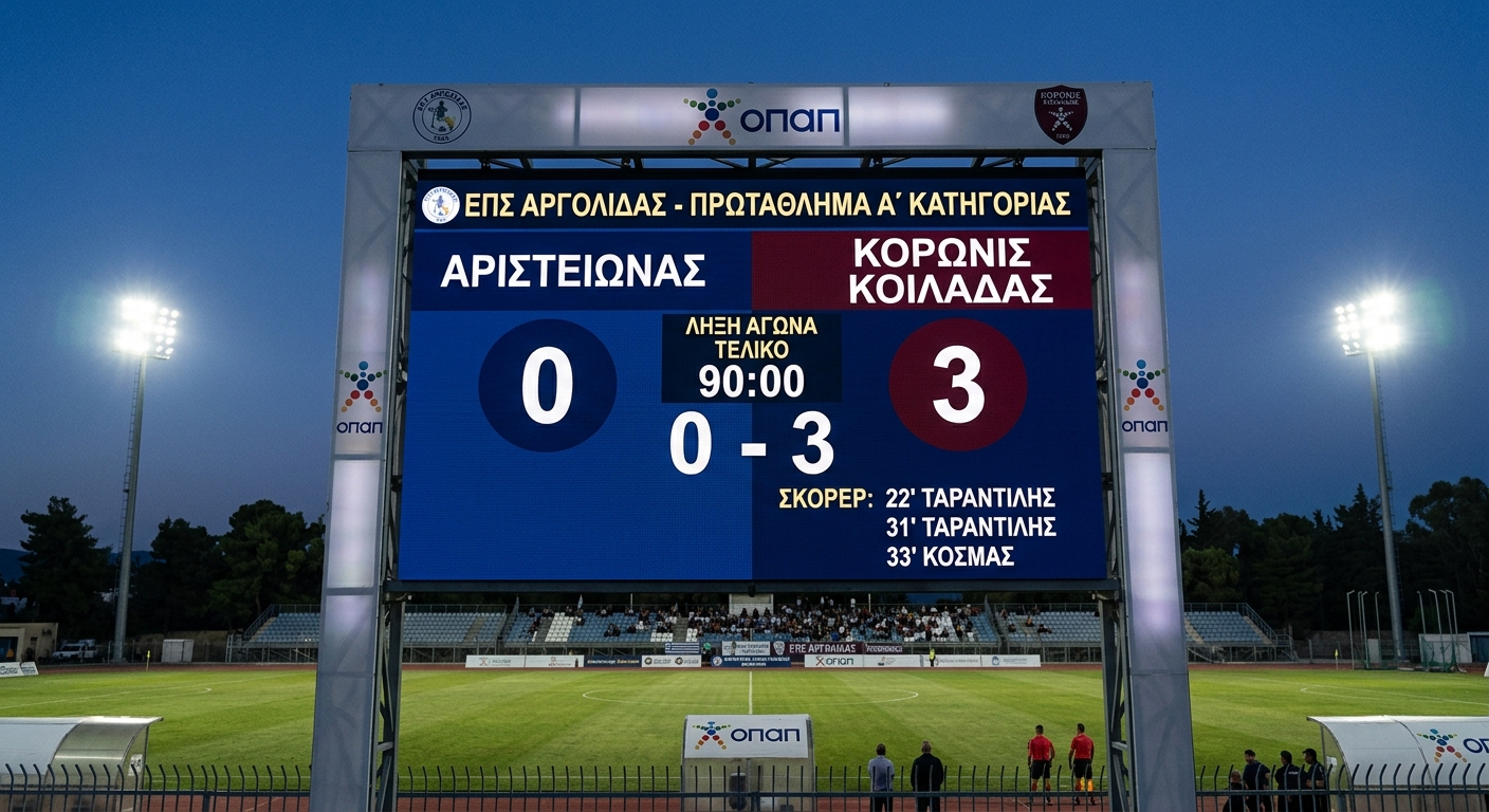 aristeionas koronis koiladas 0-3